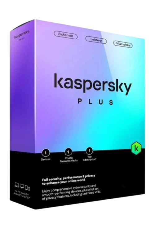 Kaspersky Plus лиценз за 1 устройство за 1 година