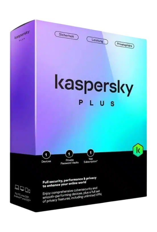 Kaspersky Plus лиценз за 1 устройство за 1 година